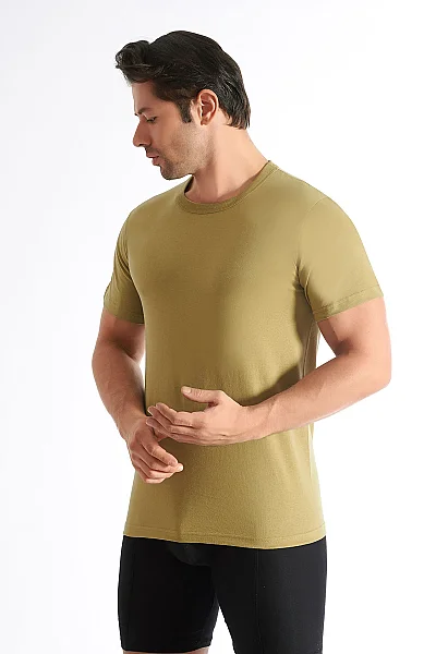 0003 Seher Erkek Penye Sıfıryaka Yeni Haki 6'lı Paket - 4