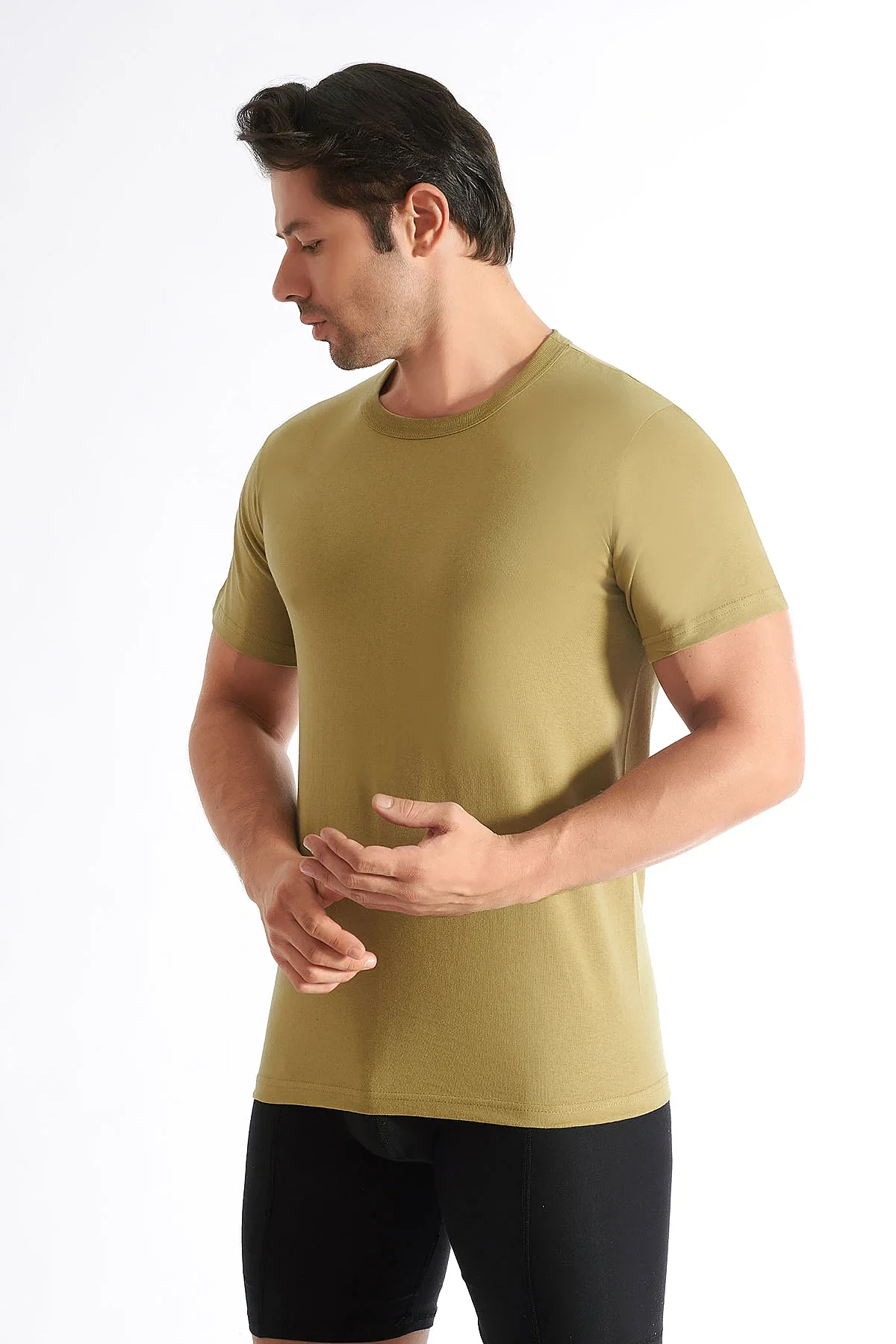 0003 Seher Erkek Penye Sıfıryaka Yeni Haki 6'lı Paket - 4