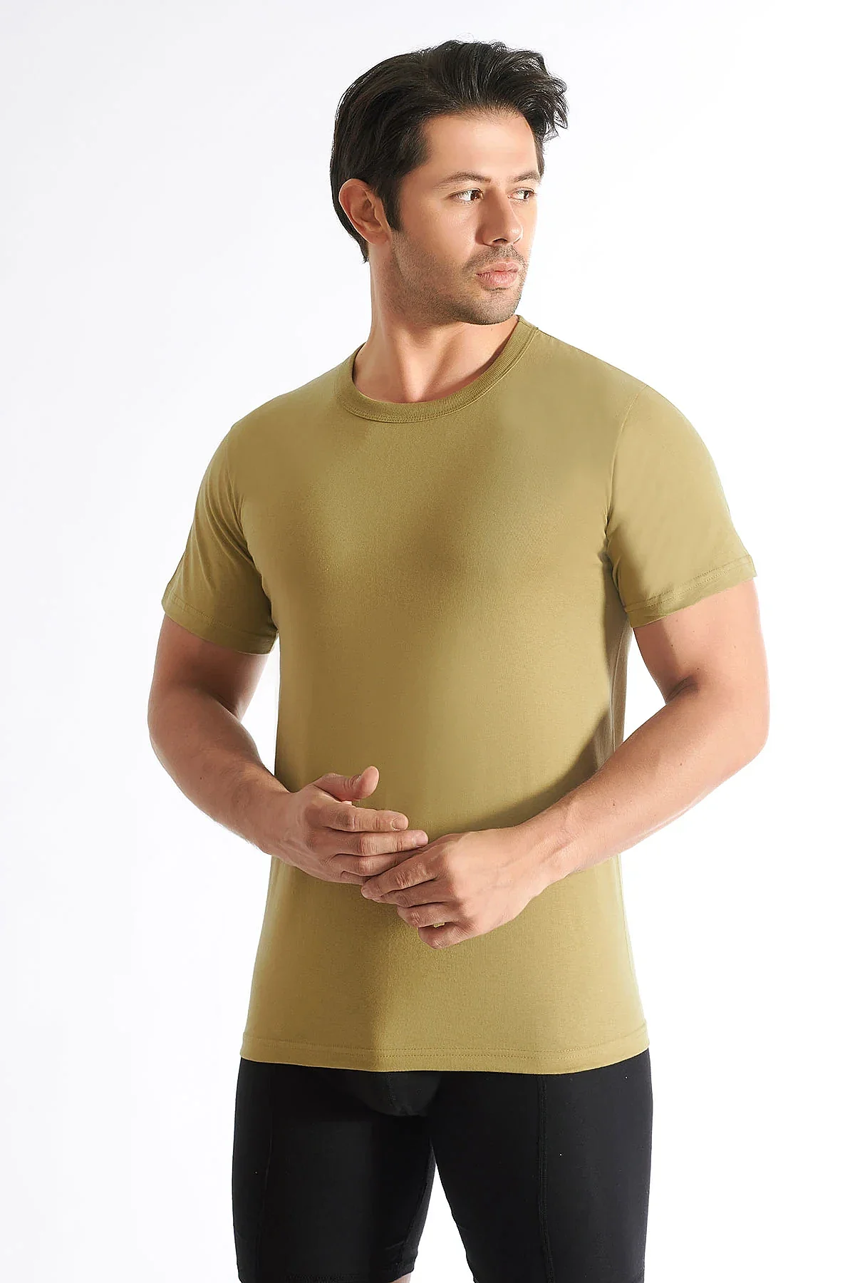 0003 Seher Erkek Penye Sıfıryaka Yeni Haki 6'lı Paket - 1