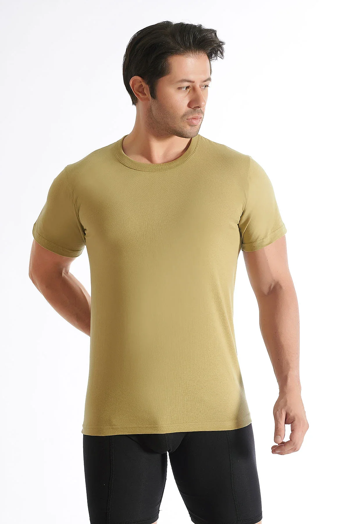 0003 Seher Erkek Penye Sıfıryaka Yeni Haki 6'lı Paket - 5