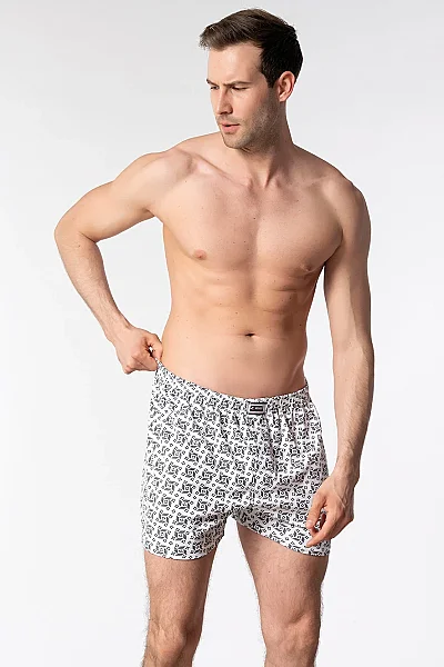 0007 Seher Erkek Desenli Boxer 10'lu Paket - 5