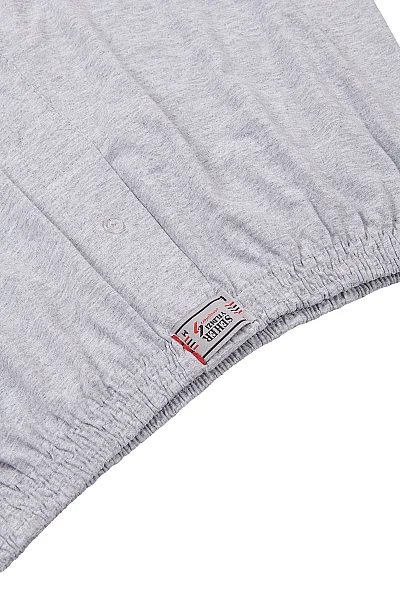 0008 Seher Erkek Düz Boxer 10'lu Paket Gri - 6