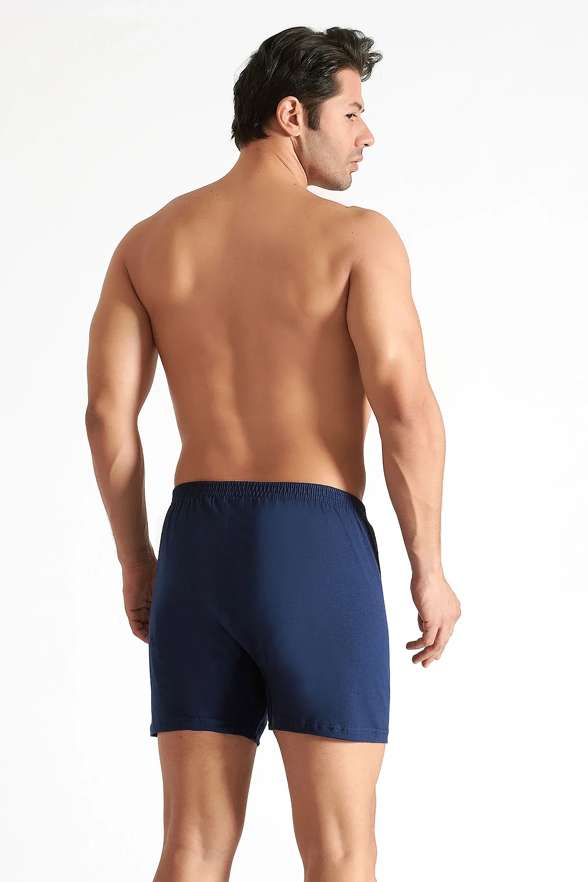 0008 Seher Erkek Düz Boxer 10'lu Paket Lacivert - 2