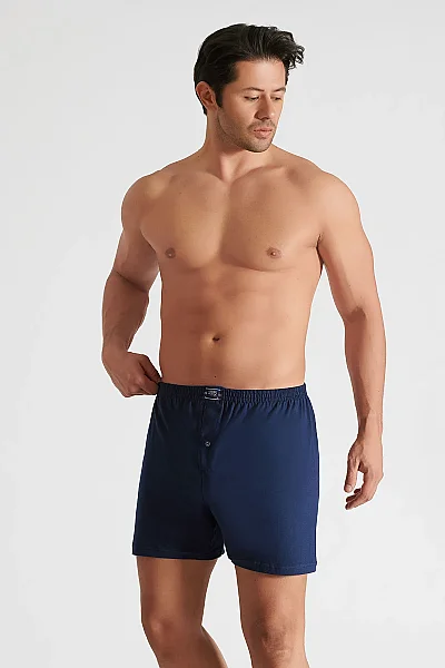 0008 Seher Erkek Düz Boxer 10'lu Paket Lacivert