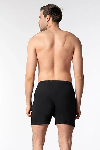 0008 Seher Erkek Düz Boxer 10'lu Paket Siyah (1)