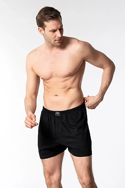 0008 Seher Erkek Düz Boxer 10'lu Paket Siyah - 6