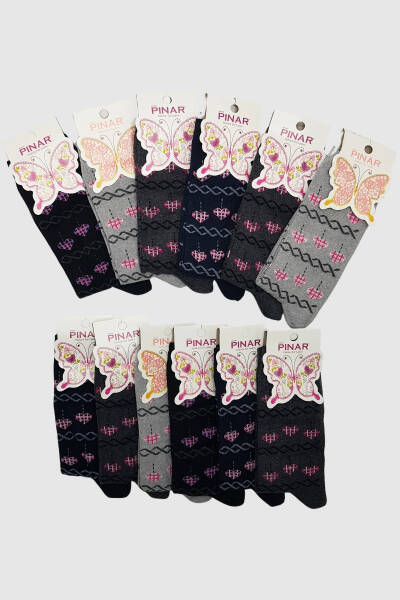 0029 Pınar Kadın Mevsimlik Çorap 12li Paket 6 ASORTİ