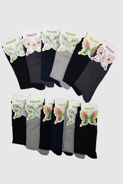 0029 Pınar Kadın Mevsimlik Çorap 12li Paket 9 ASORTİ