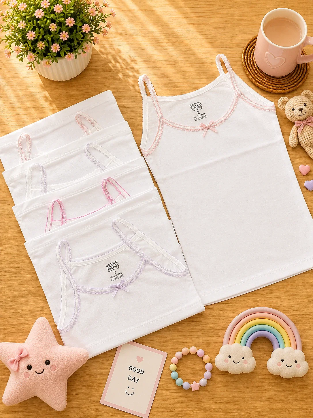0048 Seher Kız İp Askı Oyalı 12'li Paket - 1