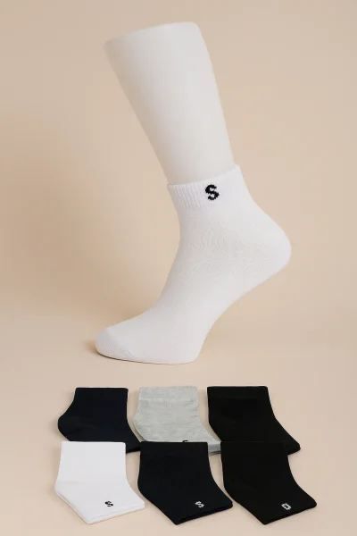 0050 Pınar Erkek Yıkamalı Patik 12'li Karışık