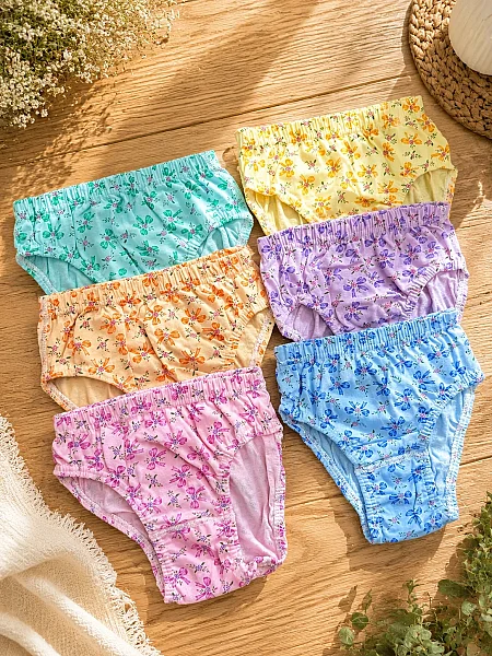 0052 Seher Kız Empirme Renkli Slip 12'li Paket - 1