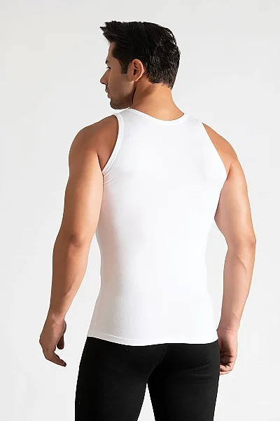 0101 Tutku Erkek Penye Atlet 6'lı Paket Beyaz (1)
