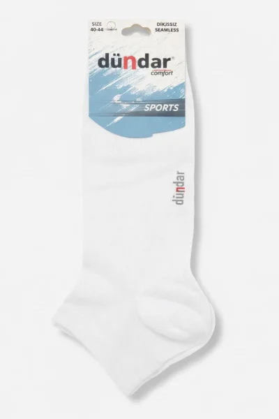 0102 Dündar Erkek Likralı Dikişsiz Patik 12'li Beyaz 