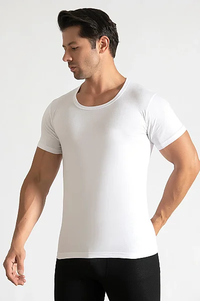 0103 Tutku Erkek Penye Bisiklet 6'lı Paket Beyaz - 3