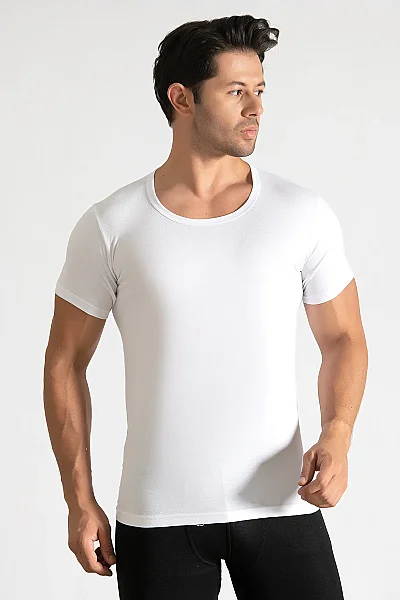 0103 Tutku Erkek Penye Bisiklet 6'lı Paket Beyaz - 4