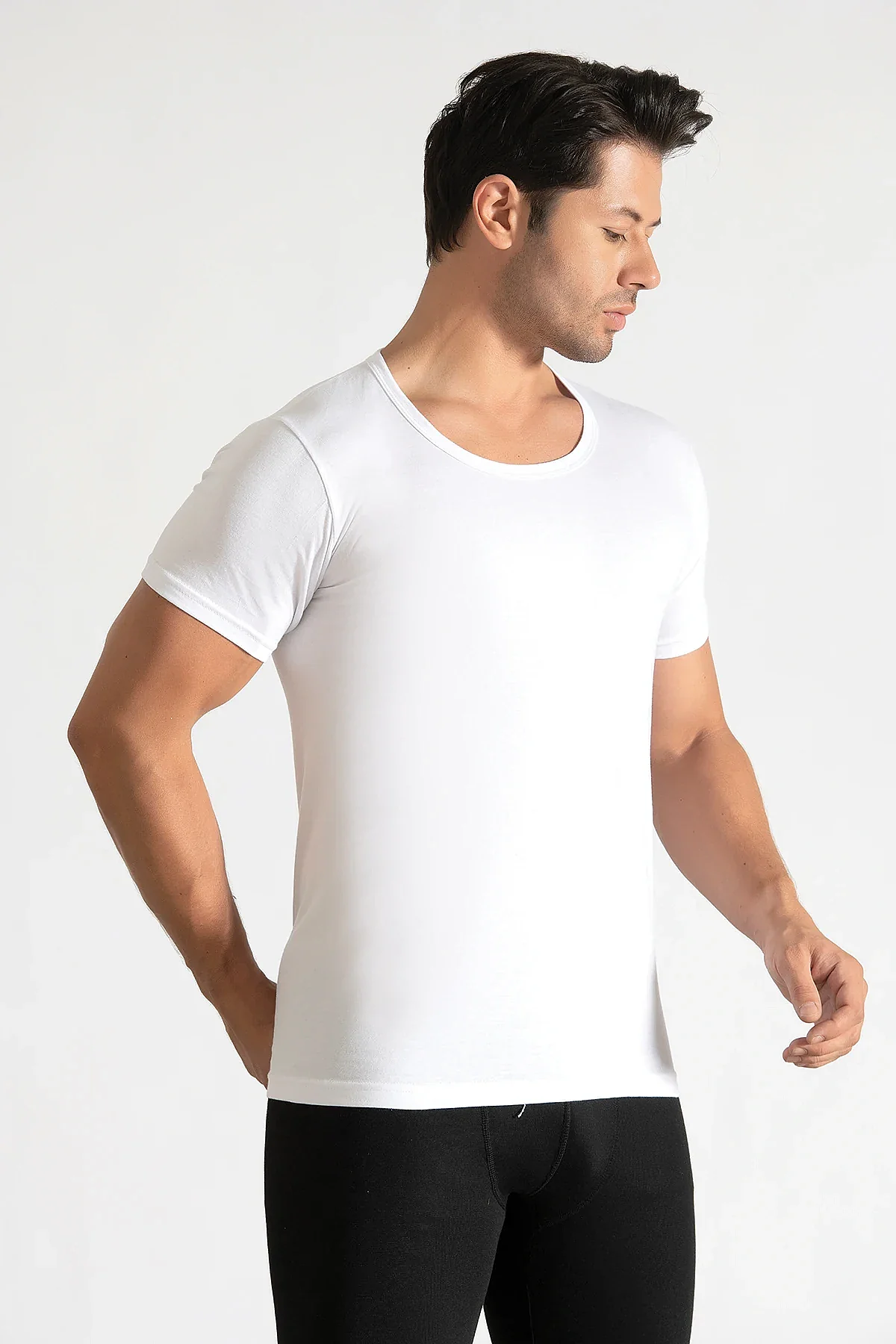 0103 Tutku Erkek Penye Bisiklet 6'lı Paket Beyaz - 5