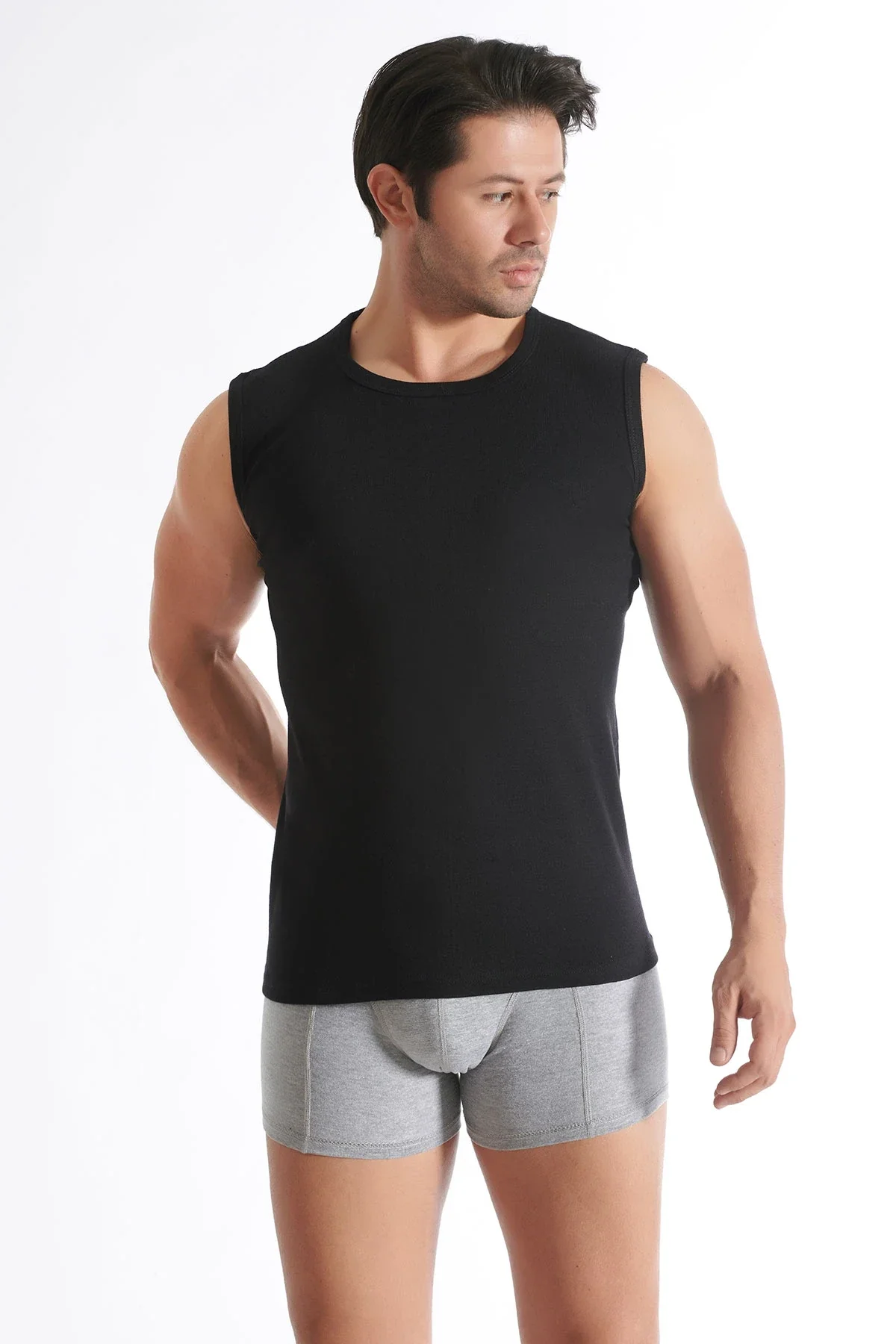 0108 Tutku Erkek Sıfırkol Fanila - 5