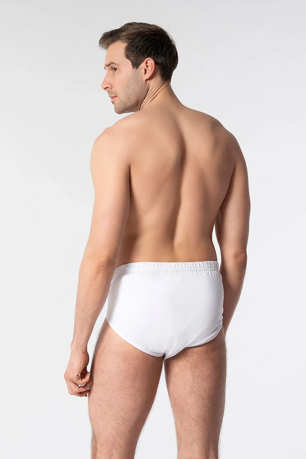 0109 Tutku Erkek Penye Slip 12'li Paket Beyaz - 2