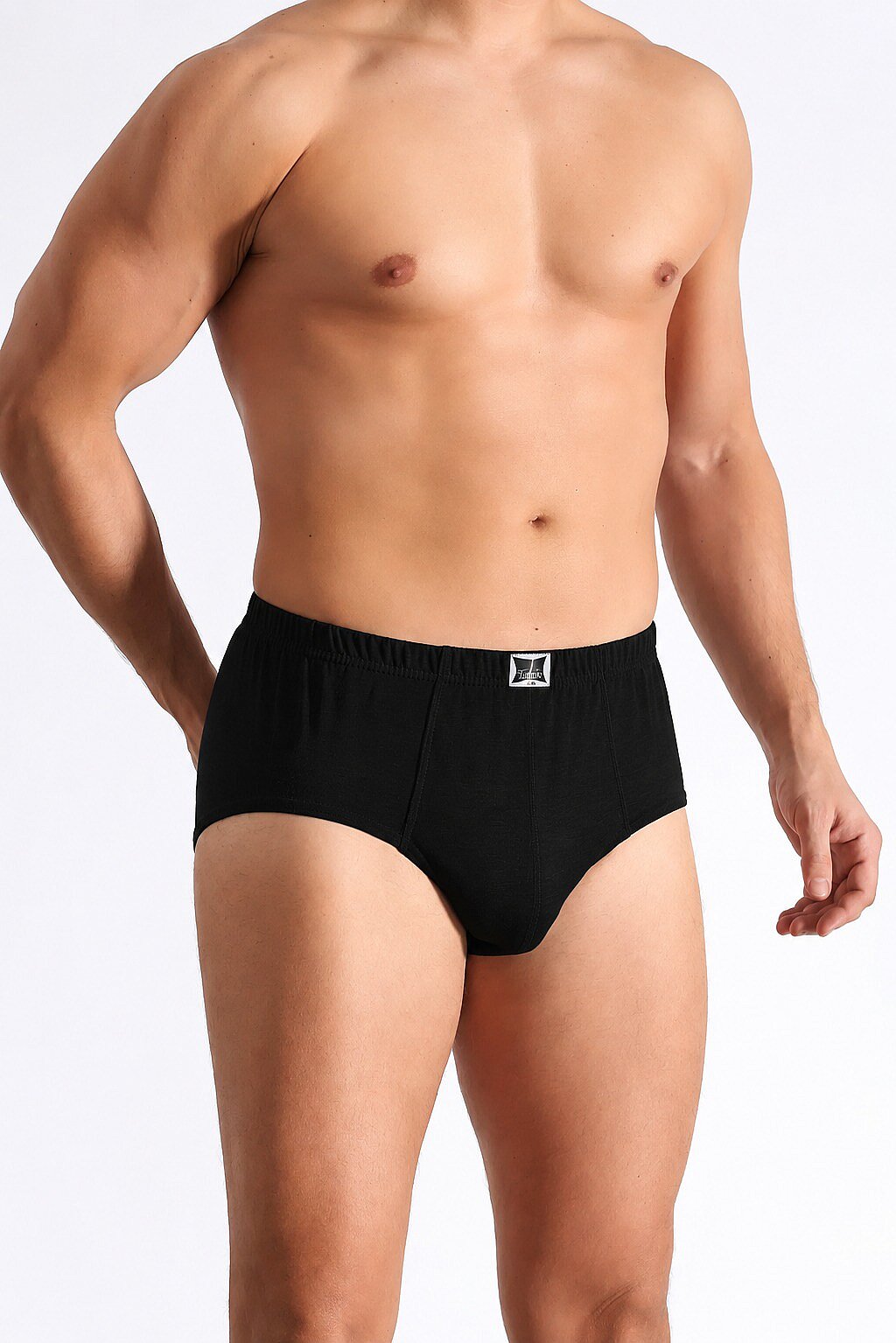 0109 Tutku Erkek Penye Slip 12'li Paket Gri - 6