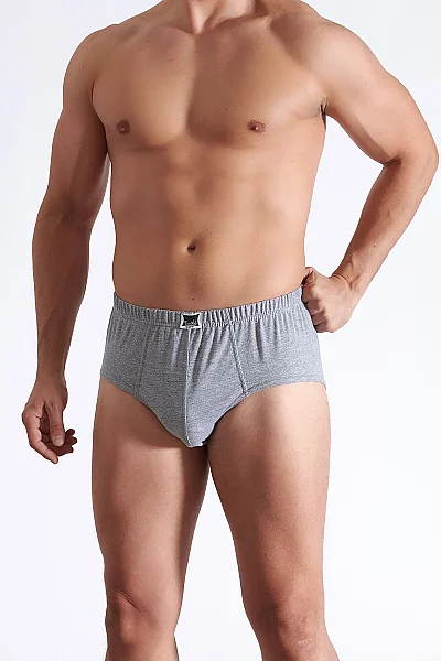 0109 Tutku Erkek Penye Slip 12'li Paket Gri - 4