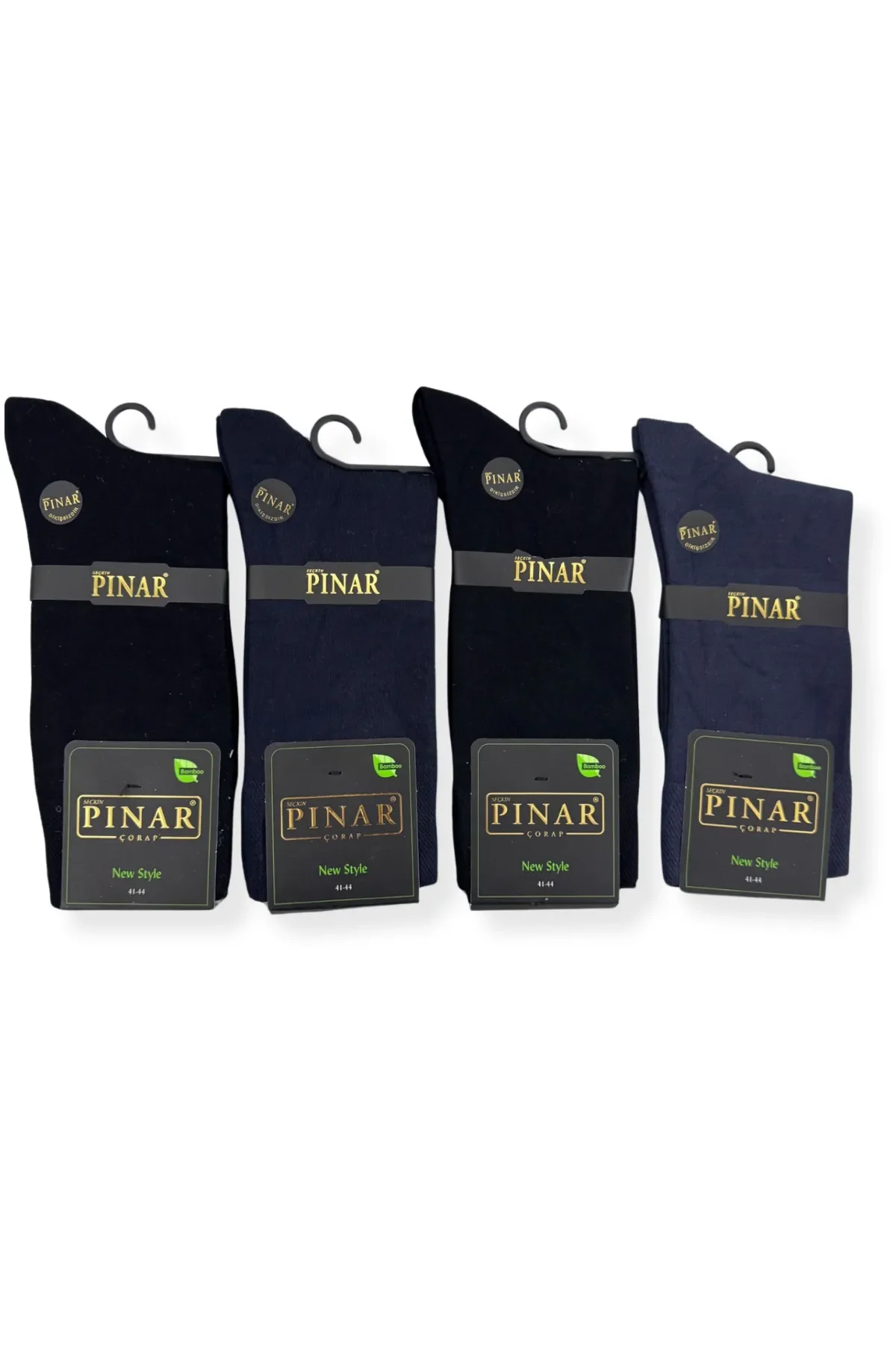 0111 Pınar Erkek Bambu Kutulu Çorap 12li Düz - 1