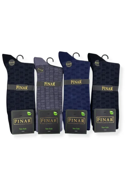 0111 Pınar Erkek Bambu Kutulu Çorap 12li M12 