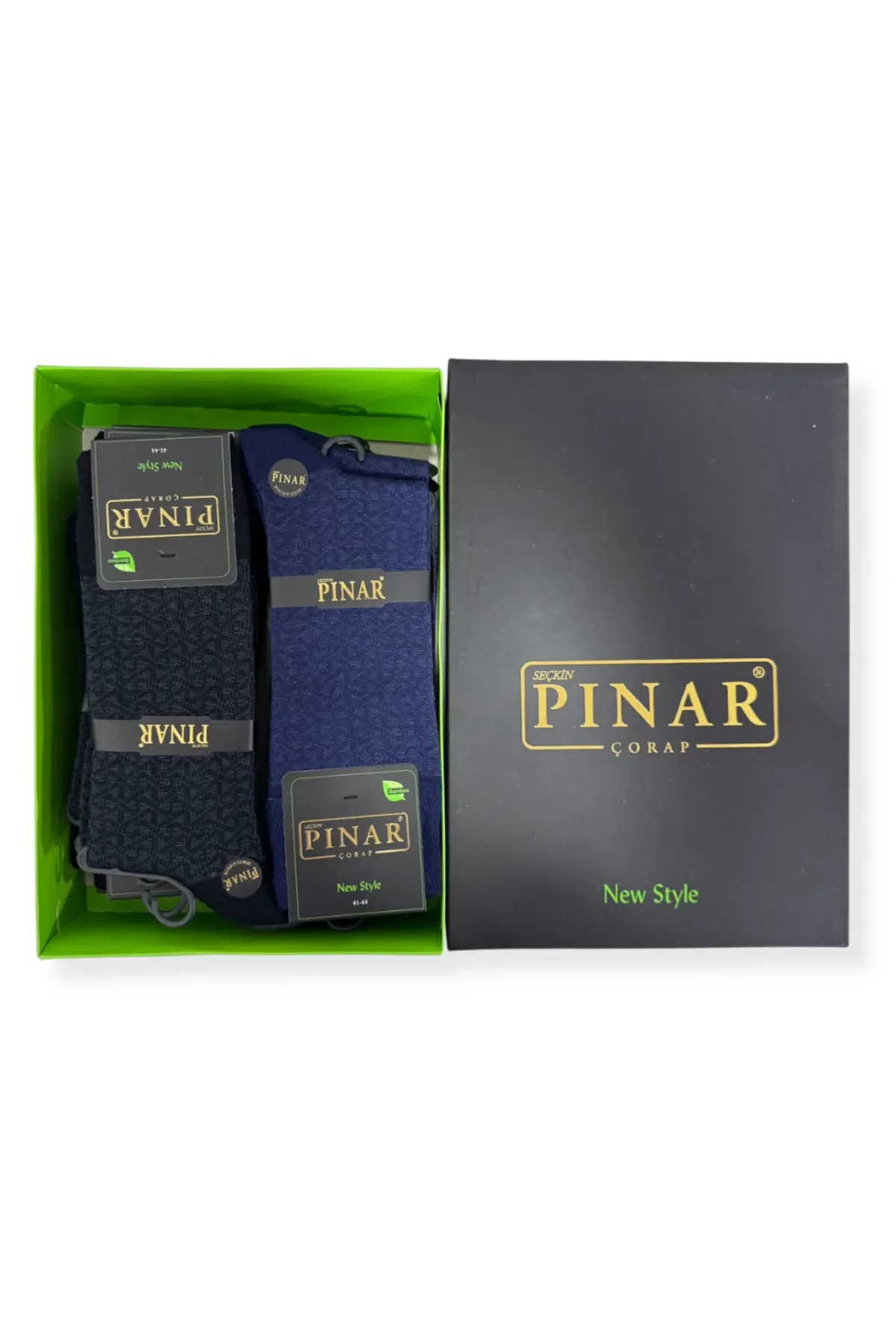 0111 Pınar Erkek Bambu Kutulu Çorap 12li M14 - 2