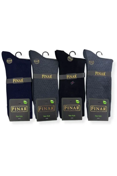 0111 Pınar Erkek Bambu Kutulu Çorap 12li M16 
