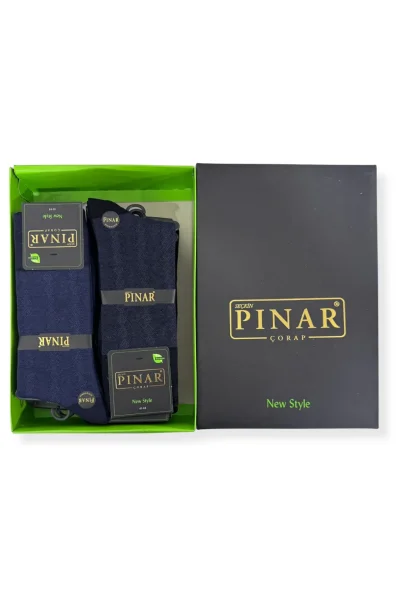 0111 Pınar Erkek Bambu Kutulu Çorap 12li M20 - 2