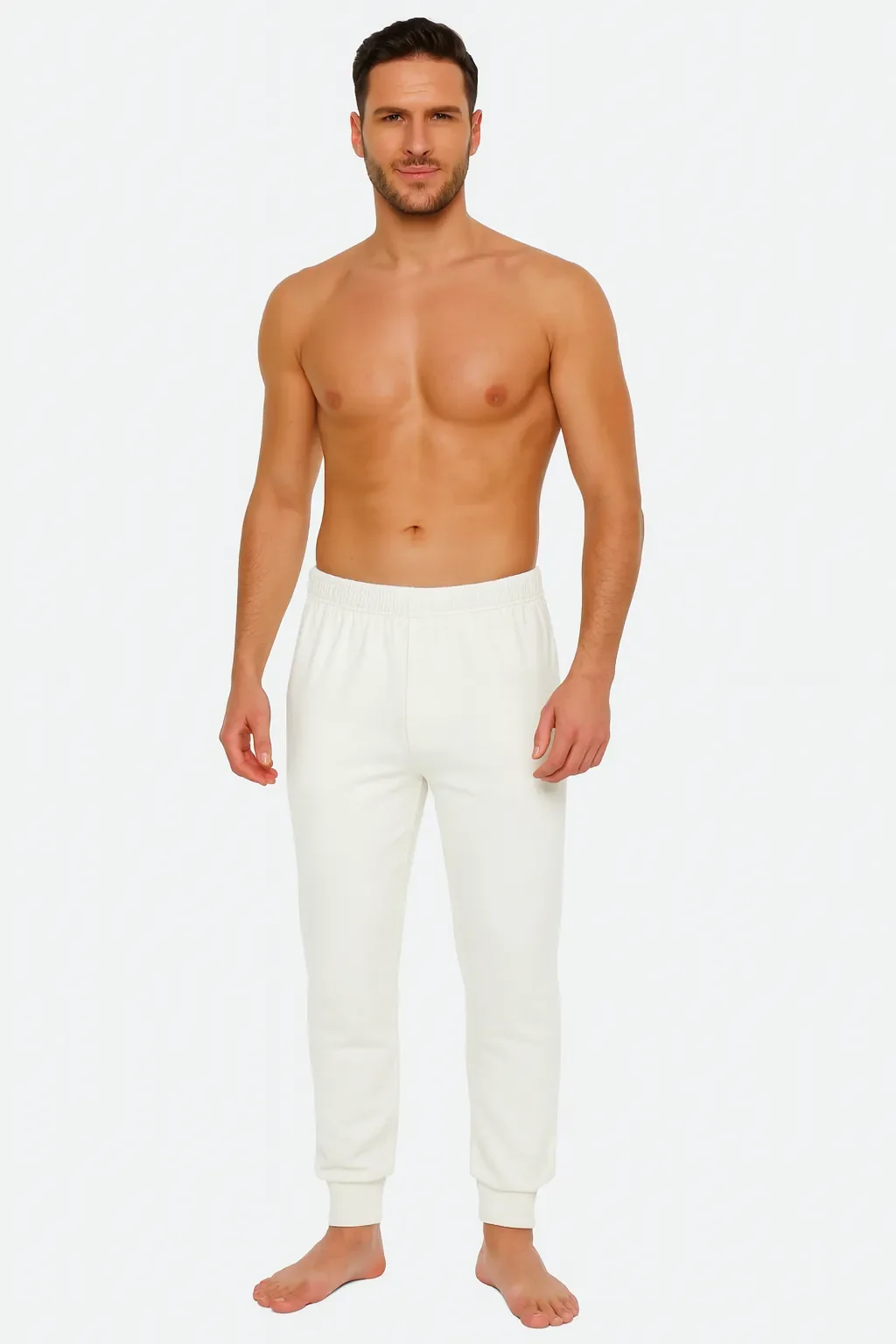0113 Tutku Erkek İnterlok Pijama Krem - 1