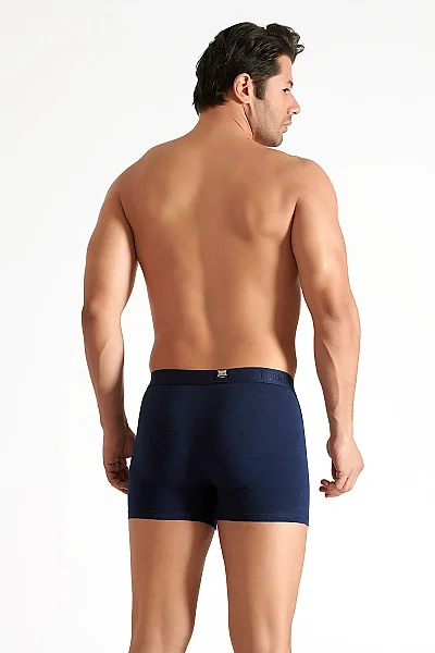 0114 Tutku Erkek Elastan Boxer 6'lı Lacivert - 2