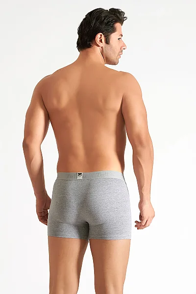 0114 Tutku Erkek Elastan Boxer 6'lı Paket Gri - 2