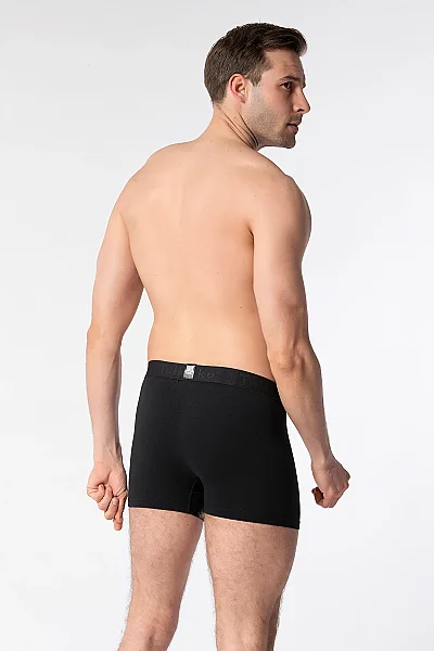 0114 Tutku Erkek Elastan Boxer 6'lı Paket Siyah - 4