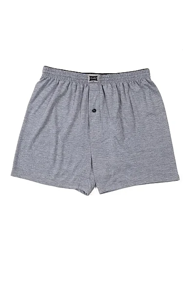 0117 Tutku Erkek Penye Düz Boxer 10'lu Paket Gri - 6