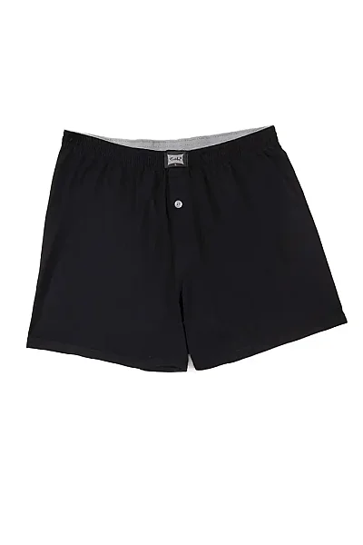 0117 Tutku Erkek Penye Düz Boxer 10'lu Paket Siyah - 4