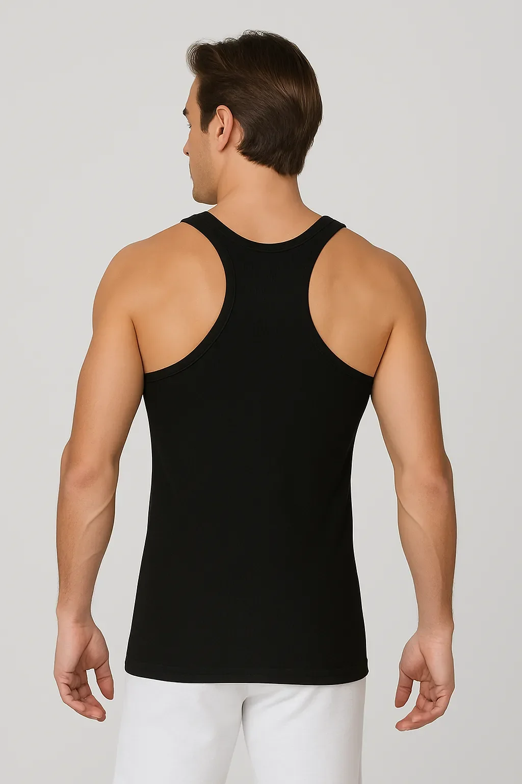0118 Tutku Erkek Ribana Spor Atlet 6'lı Paket Siyah - 1