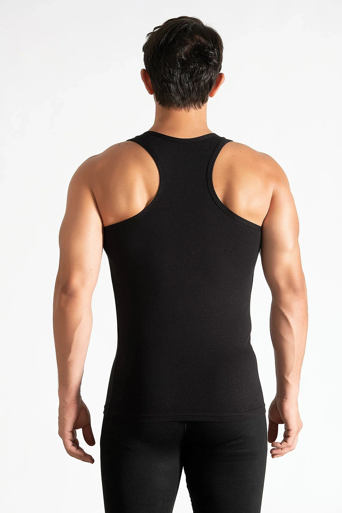 0118 Tutku Erkek Ribana Spor Atlet 6'lı Paket Siyah - 1