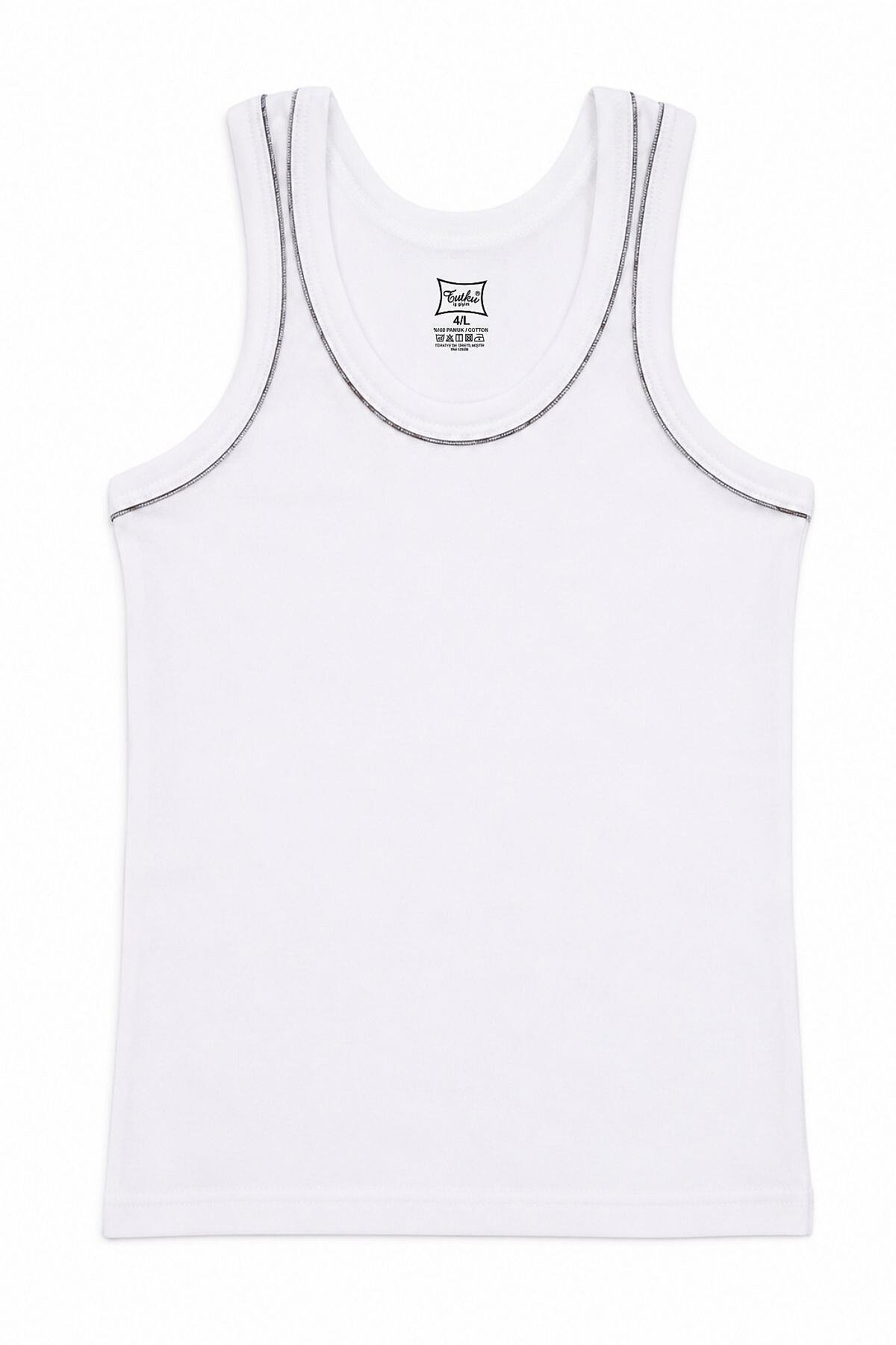 0130 Tutku Çocuk Spor Atlet 6'lı Paket Beyaz - 1