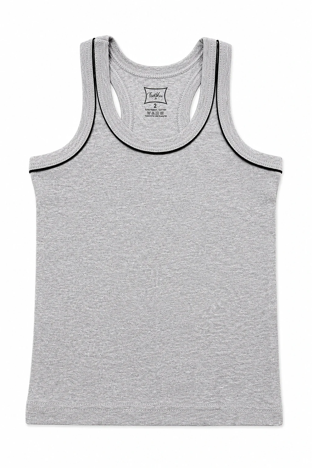 0130 Tutku Çocuk Spor Atlet 6'lı Paket Gri - 1