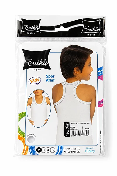 0130 Tutku Çocuk Spor Atlet 6'lı Paket Siyah - 4