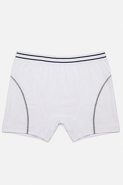 0133 Tutku Çocuk Elastan Boxer 6'lı Paket Beyaz