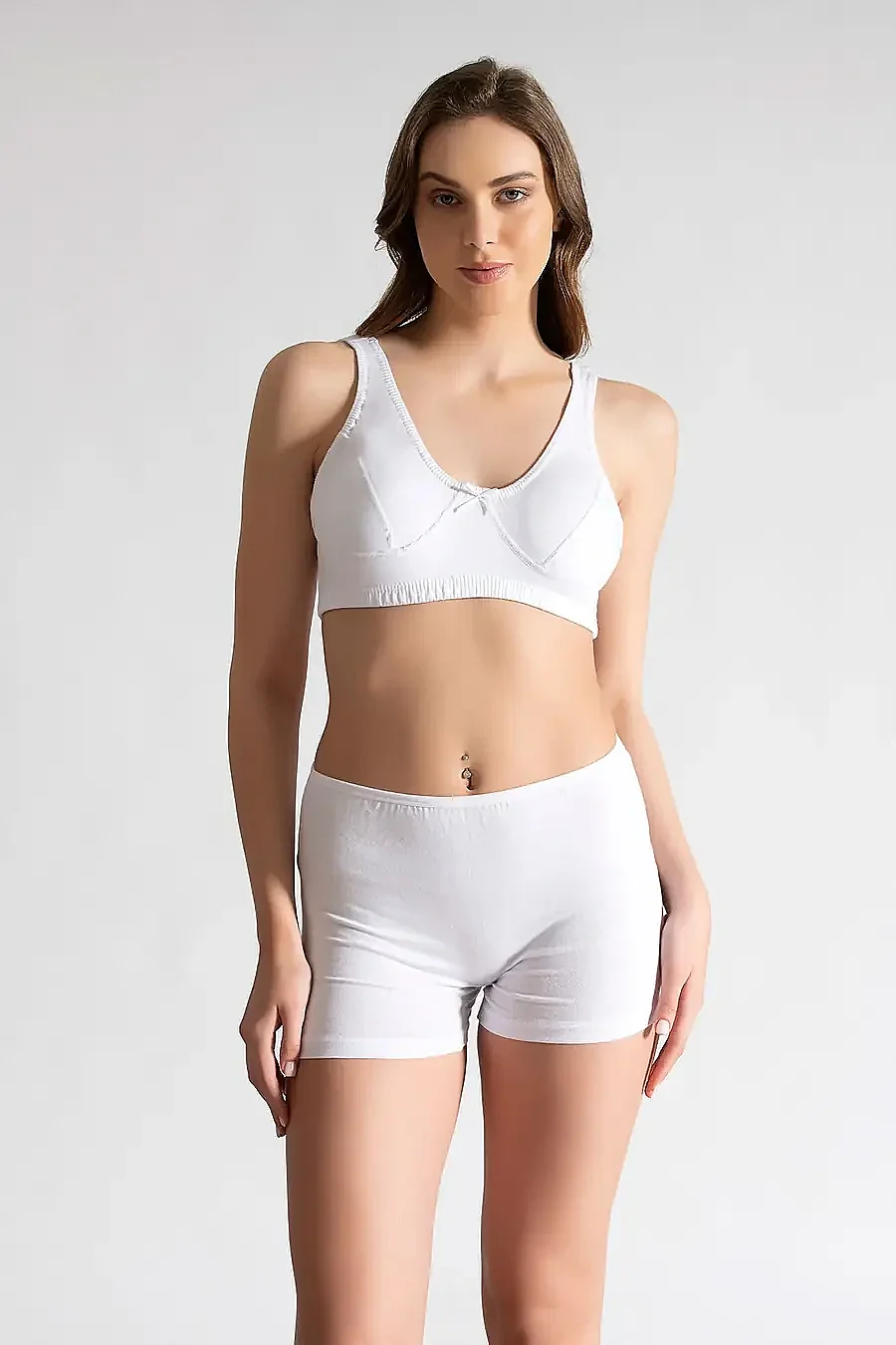 0152 Tutku Kadın Badi Sütyen 6'lı Paket Beyaz - 5