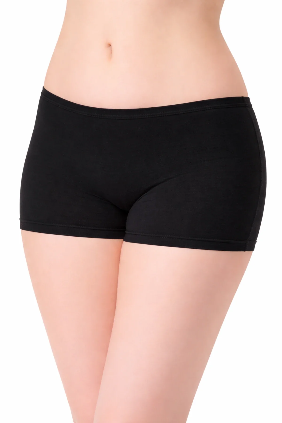 0154 Tutku Kadın Boxer Şort 6lı Siyah - 1