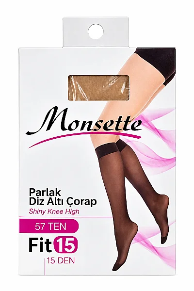 021 Monsette Fit 15 Dizaltı Çorap 12'li Ten