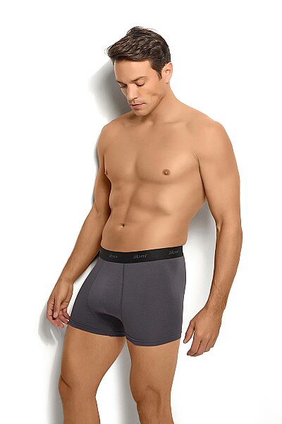 0321 Jiber Erkek Modal Pamuk Boxer 6lı Füme - 3