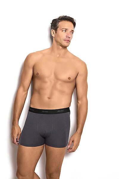 0321 Jiber Erkek Modal Pamuk Boxer 6lı Füme - JİBER