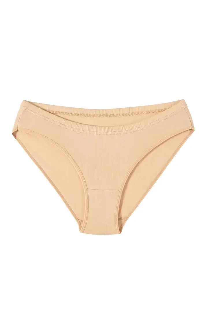 0615 Tutku Kadın Ribana Bikini Kom 12'li Paket Ten - 1