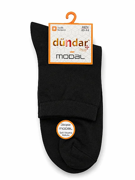 0706 Dündar Erkek Modal Konç Patik 12li Siyah