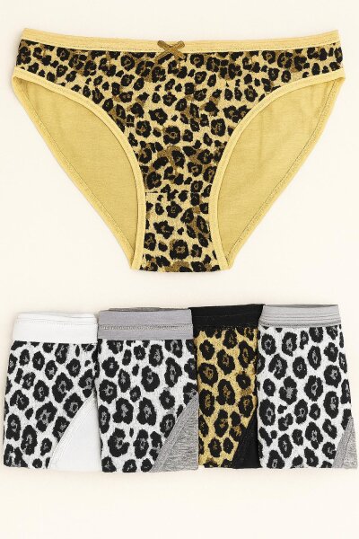 0740 Tutku Kadın Leopar Bikini 12'li Paket - 1