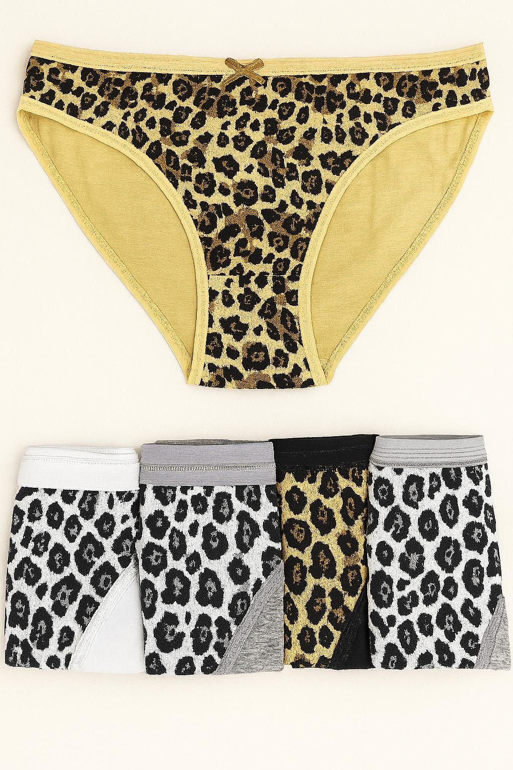 0740 Tutku Kadın Leopar Bikini 12'li Paket - 1